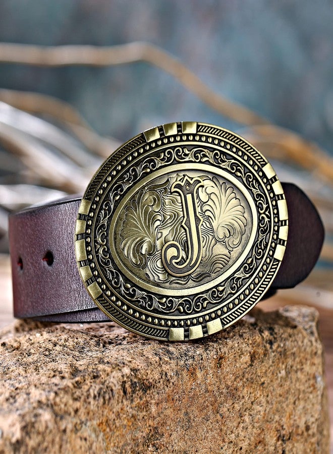 QQA Western cowboy belt buckle initials ABCDEF TO Z Men's novelty upgraded belt accessories (5646J) - Image 4